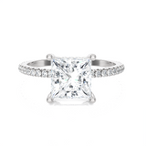 2 1/3 ctw Princess-Cut Lab Grown Diamond Side Stone Engagement Ring
