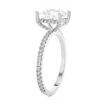 2 1/3 ctw Princess-Cut Lab Grown Diamond Side Stone Engagement Ring
