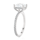 2 1/3 ctw Princess-Cut Lab Grown Diamond Side Stone Engagement Ring