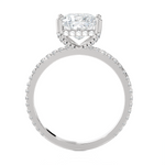 2 1/3 ctw Princess-Cut Lab Grown Diamond Side Stone Engagement Ring