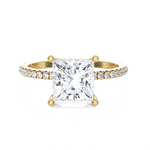 2 1/3 ctw Princess-Cut Lab Grown Diamond Side Stone Engagement Ring