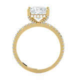 2 1/3 ctw Princess-Cut Lab Grown Diamond Side Stone Engagement Ring