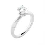 1 ctw Pear-Shaped Lab Grown Diamond Solitaire Engagement Ring
