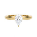 1 ctw Pear-Shaped Lab Grown Diamond Solitaire Engagement Ring