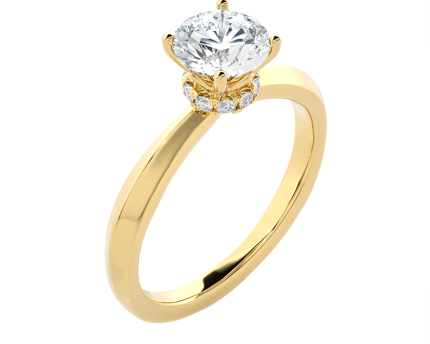 1 ctw Round Lab Grown Diamond Solitaire Engagement Ring