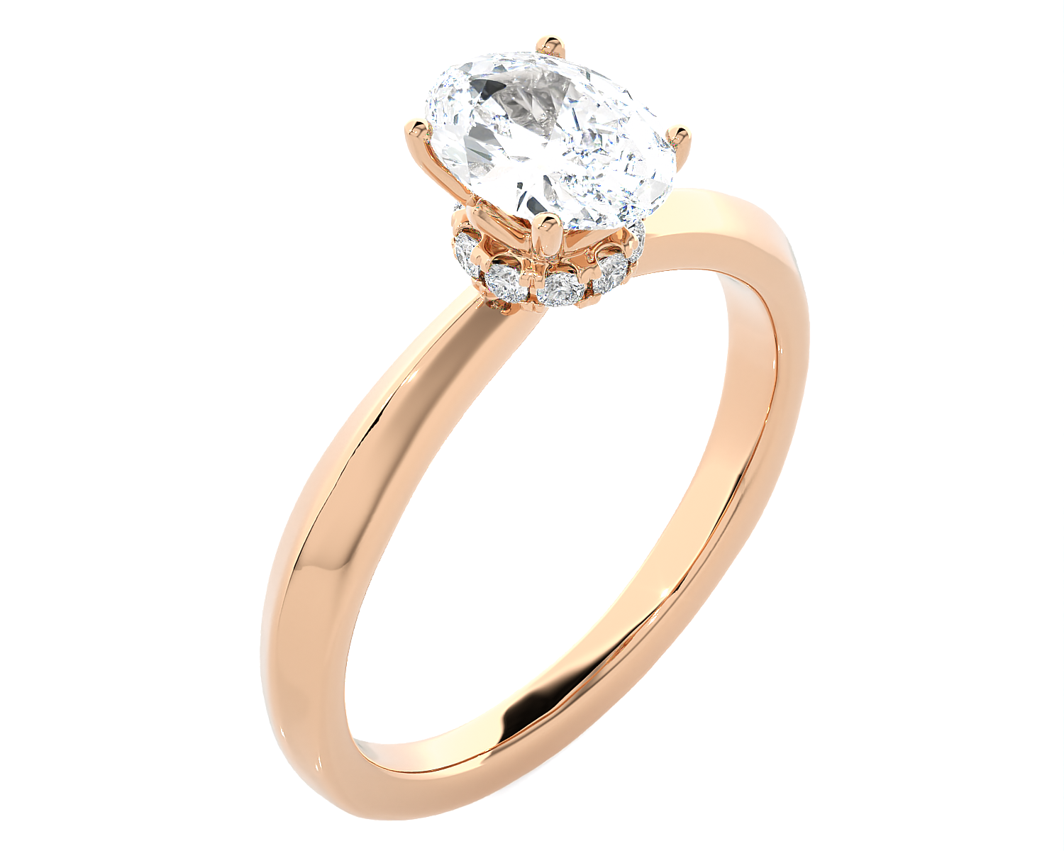 1 ctw Oval Lab Grown Diamond Solitaire Engagement Ring