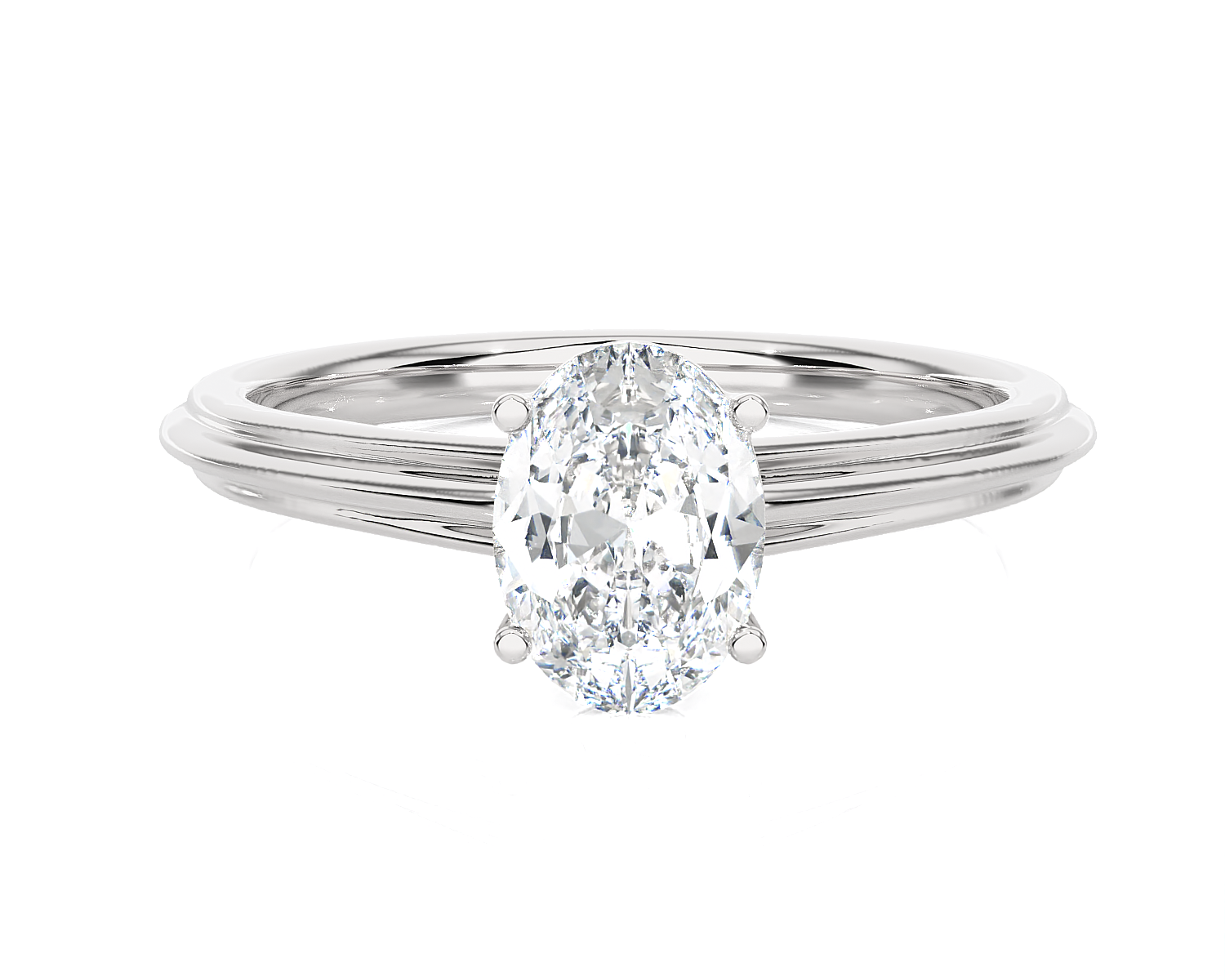 1 ctw Oval Lab Grown Diamond Solitaire Engagement Ring