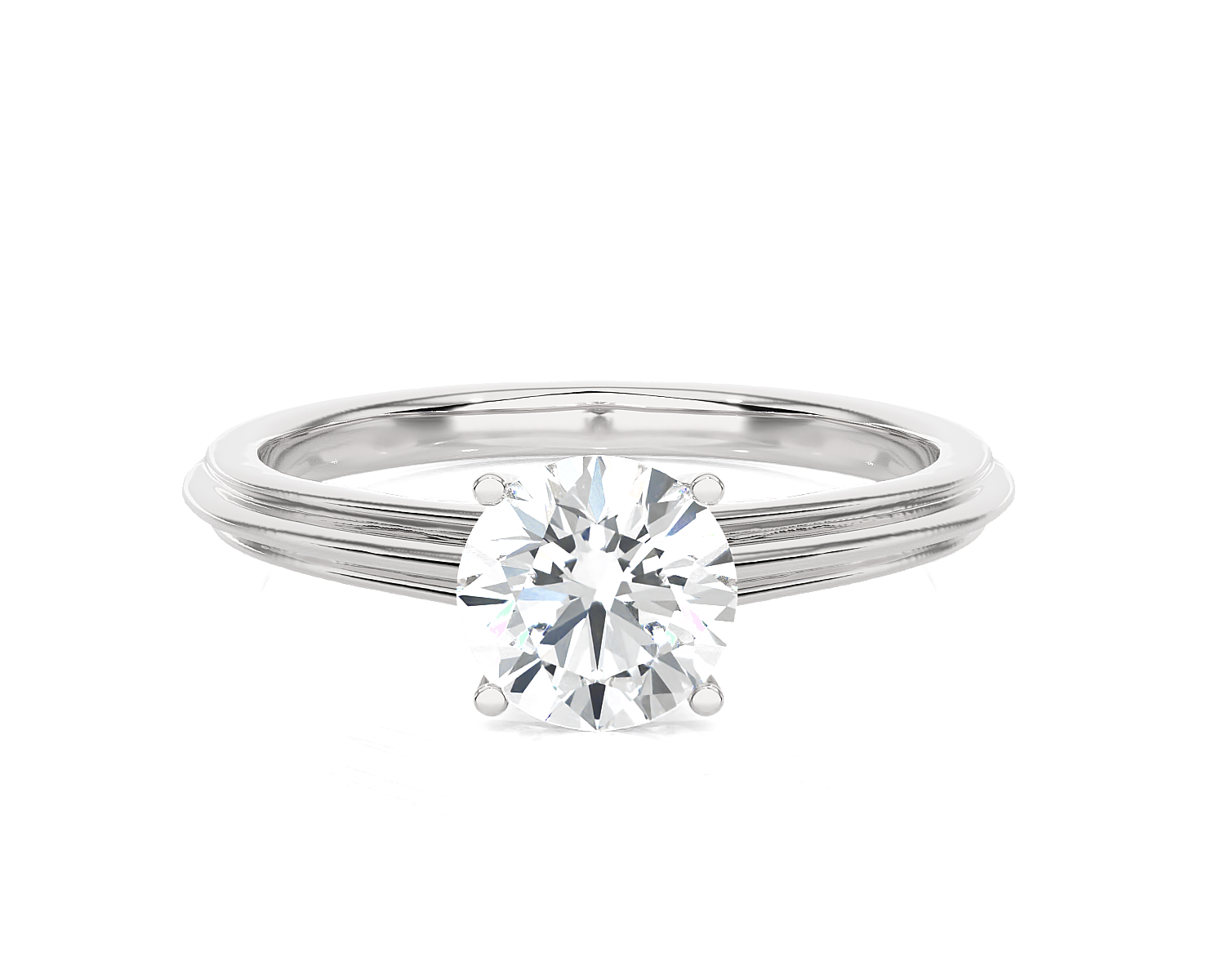 1 3/8 ctw Round Lab Grown Diamond Solitaire Engagement Ring