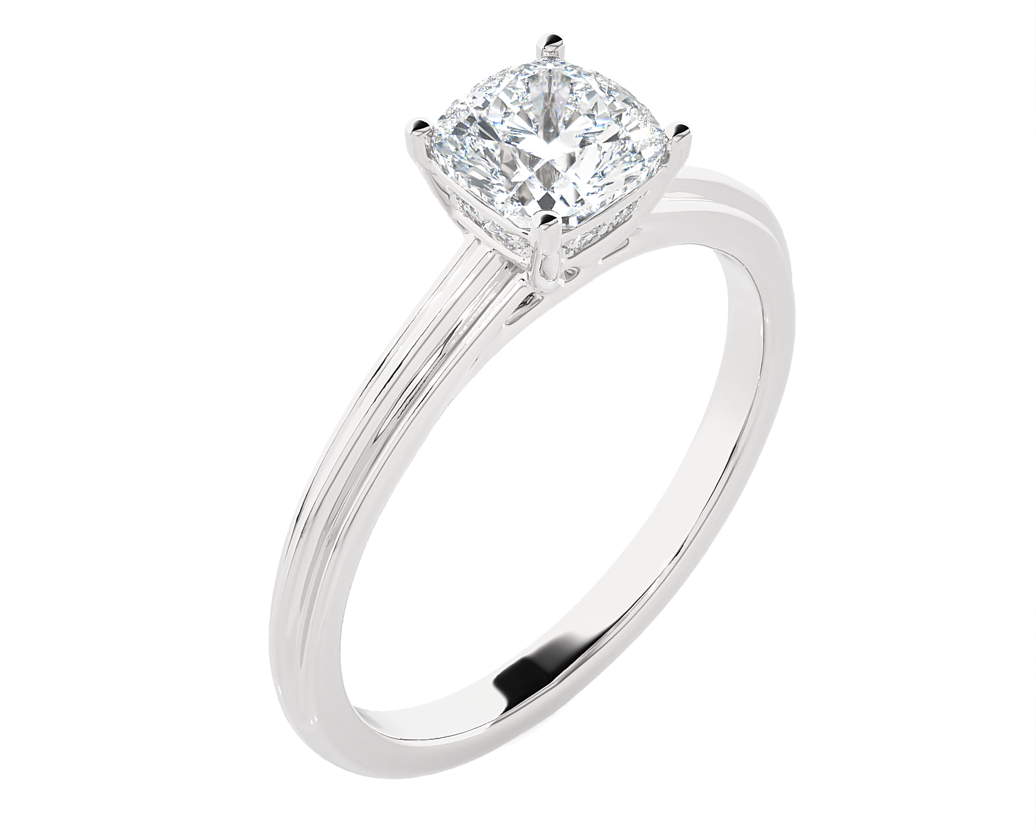 1 1/4 ctw Princess-Cut Lab Grown Diamond Solitaire Engagement Ring