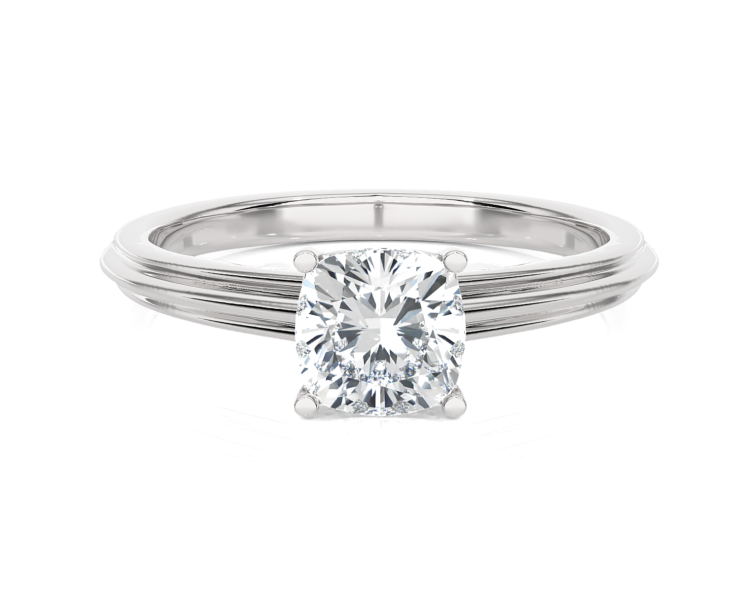 1 1/4 ctw Princess-Cut Lab Grown Diamond Solitaire Engagement Ring