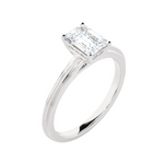 1 ctw Emerald-Cut Lab Grown Diamond Solitaire Engagement Ring