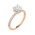 2 ctw Round Lab Grown Diamond Side Stone Engagement Ring