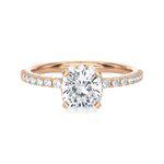 2 ctw Round Lab Grown Diamond Side Stone Engagement Ring