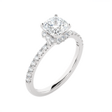 2 ctw Round Lab Grown Diamond Side Stone Engagement Ring
