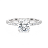 2 ctw Round Lab Grown Diamond Side Stone Engagement Ring
