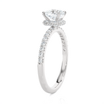 2 ctw Round Lab Grown Diamond Side Stone Engagement Ring