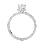 2 ctw Round Lab Grown Diamond Side Stone Engagement Ring