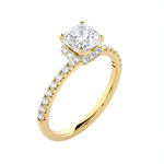 2 ctw Round Lab Grown Diamond Side Stone Engagement Ring