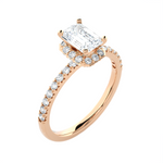 1 5/8 ctw Emerald-Cut Lab Grown Diamond Side Stone Engagement Ring