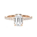 1 5/8 ctw Emerald-Cut Lab Grown Diamond Side Stone Engagement Ring