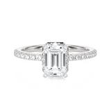 1 5/8 ctw Emerald-Cut Lab Grown Diamond Side Stone Engagement Ring