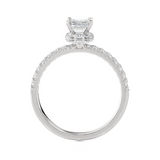 1 5/8 ctw Emerald-Cut Lab Grown Diamond Side Stone Engagement Ring
