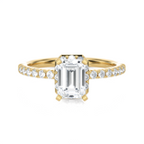 1 5/8 ctw Emerald-Cut Lab Grown Diamond Side Stone Engagement Ring