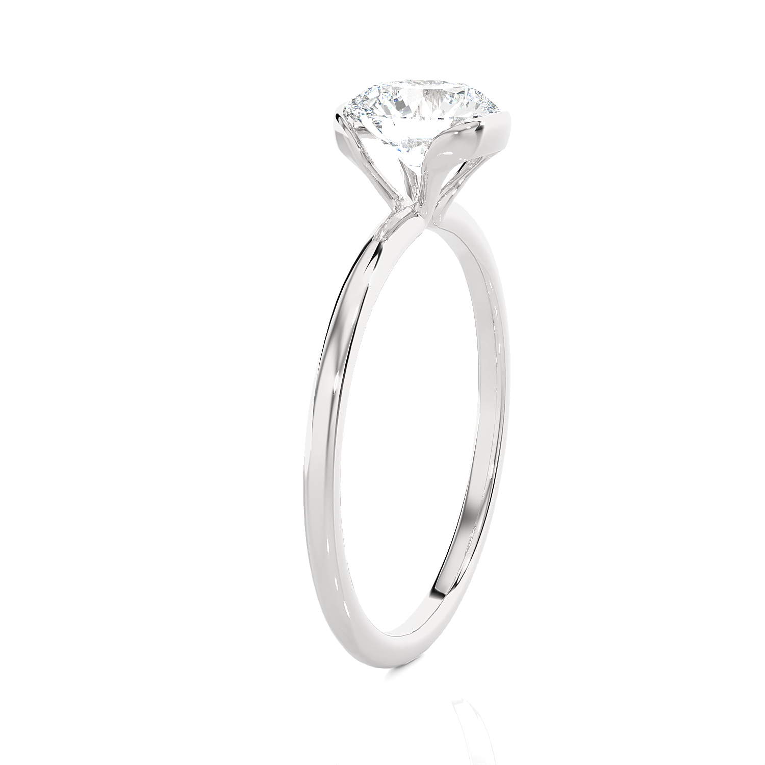 1 1/3 ctw Round Lab Grown Diamond Solitaire Engagement Ring