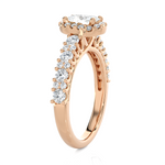 1 1/2 ctw Oval Lab Grown Diamond Halo Engagement Ring