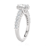 1 1/2 ctw Oval Lab Grown Diamond Halo Engagement Ring