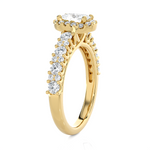 1 1/2 ctw Oval Lab Grown Diamond Halo Engagement Ring