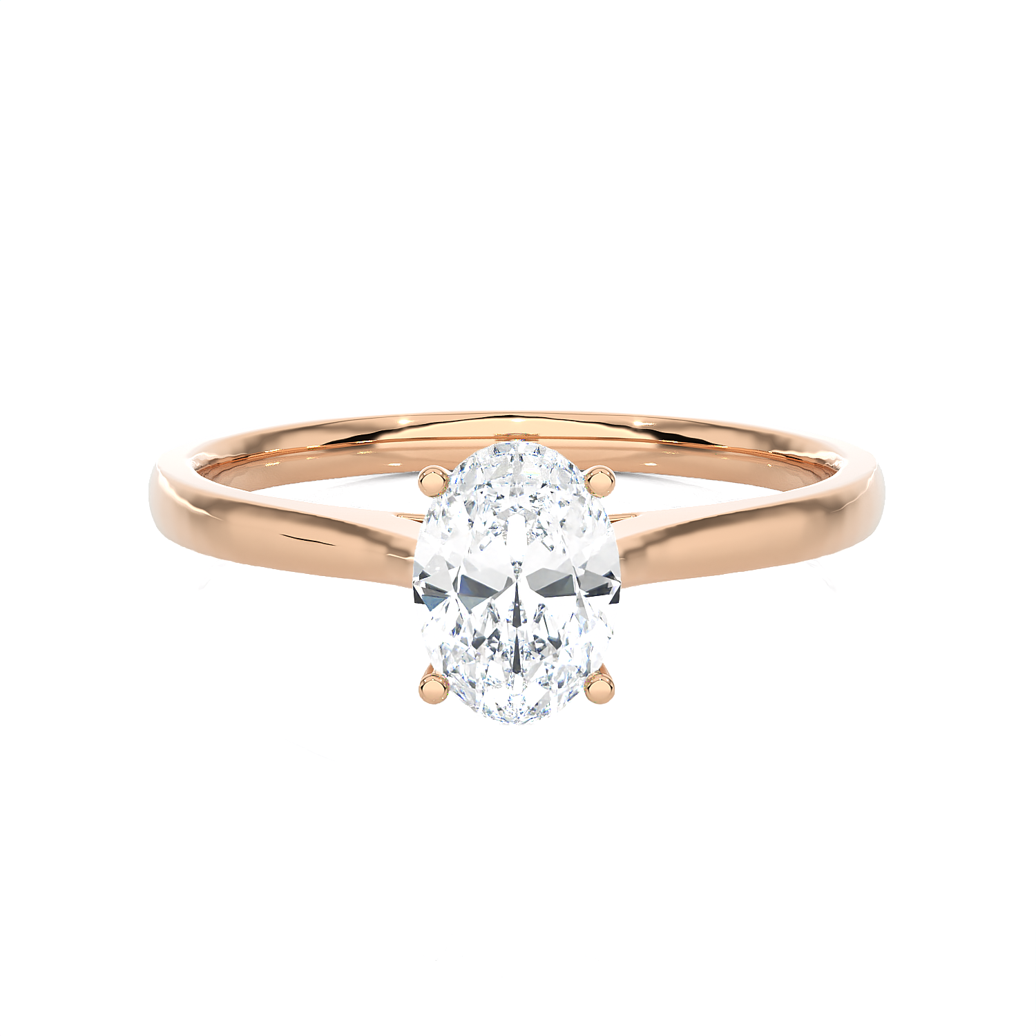 3/4 ctw Oval Lab Grown Diamond Solitaire Engagement Ring