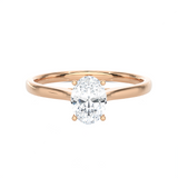 3/4 ctw Oval Lab Grown Diamond Solitaire Engagement Ring