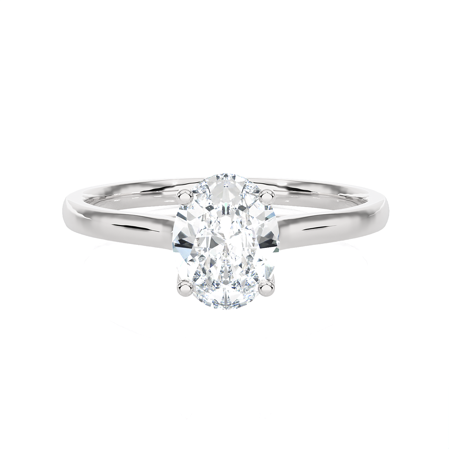 1 ctw Oval Lab Grown Diamond Solitaire Engagement Ring