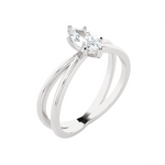 1/2 ctw Marquise Lab Grown Diamond Solitaire Engagement Ring