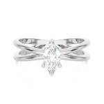 1/2 ctw Marquise Lab Grown Diamond Solitaire Engagement Ring