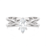 1/2 ctw Marquise Lab Grown Diamond Solitaire Engagement Ring