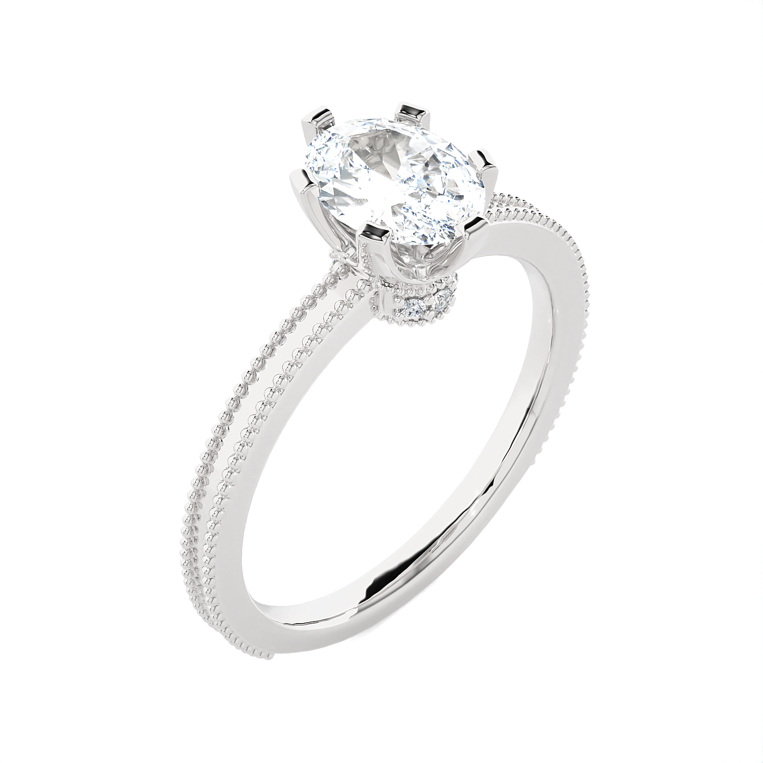 1 ctw Round Lab Grown Diamond Solitaire Engagement Ring