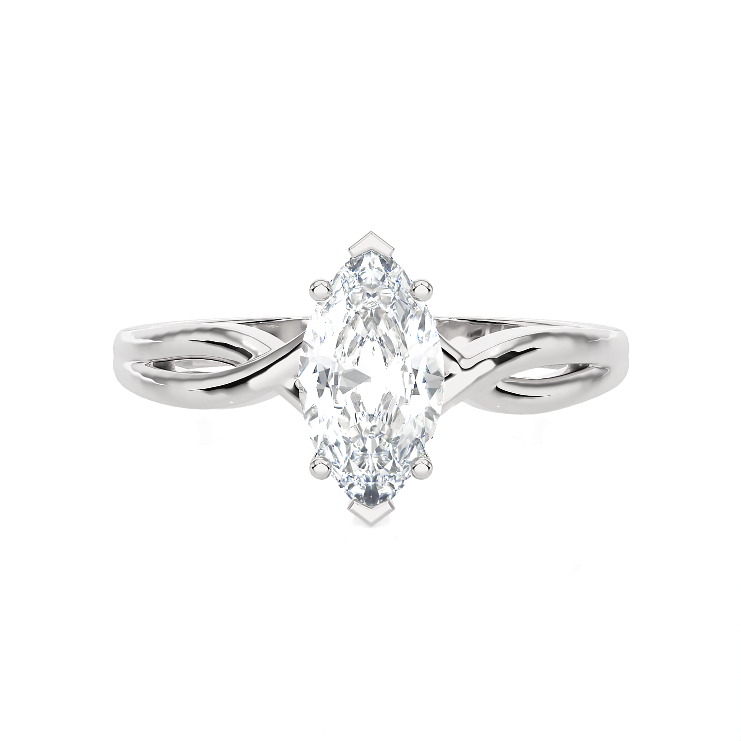 1 ctw Marquise Lab Grown Diamond Solitaire Engagement Ring