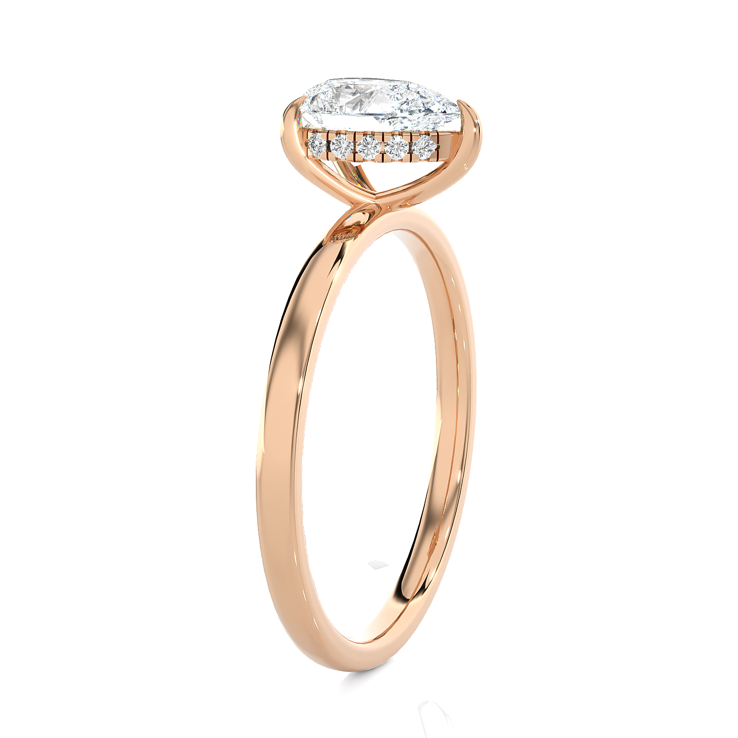 1 ctw Pear-Shaped Lab Grown Diamond Solitaire Engagement Ring