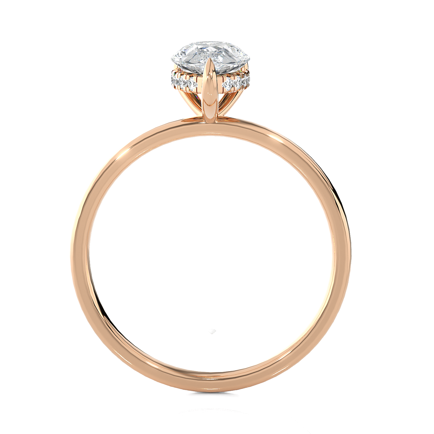 1 ctw Pear-Shaped Lab Grown Diamond Solitaire Engagement Ring