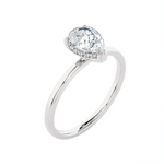 1 ctw Pear-Shaped Lab Grown Diamond Solitaire Engagement Ring