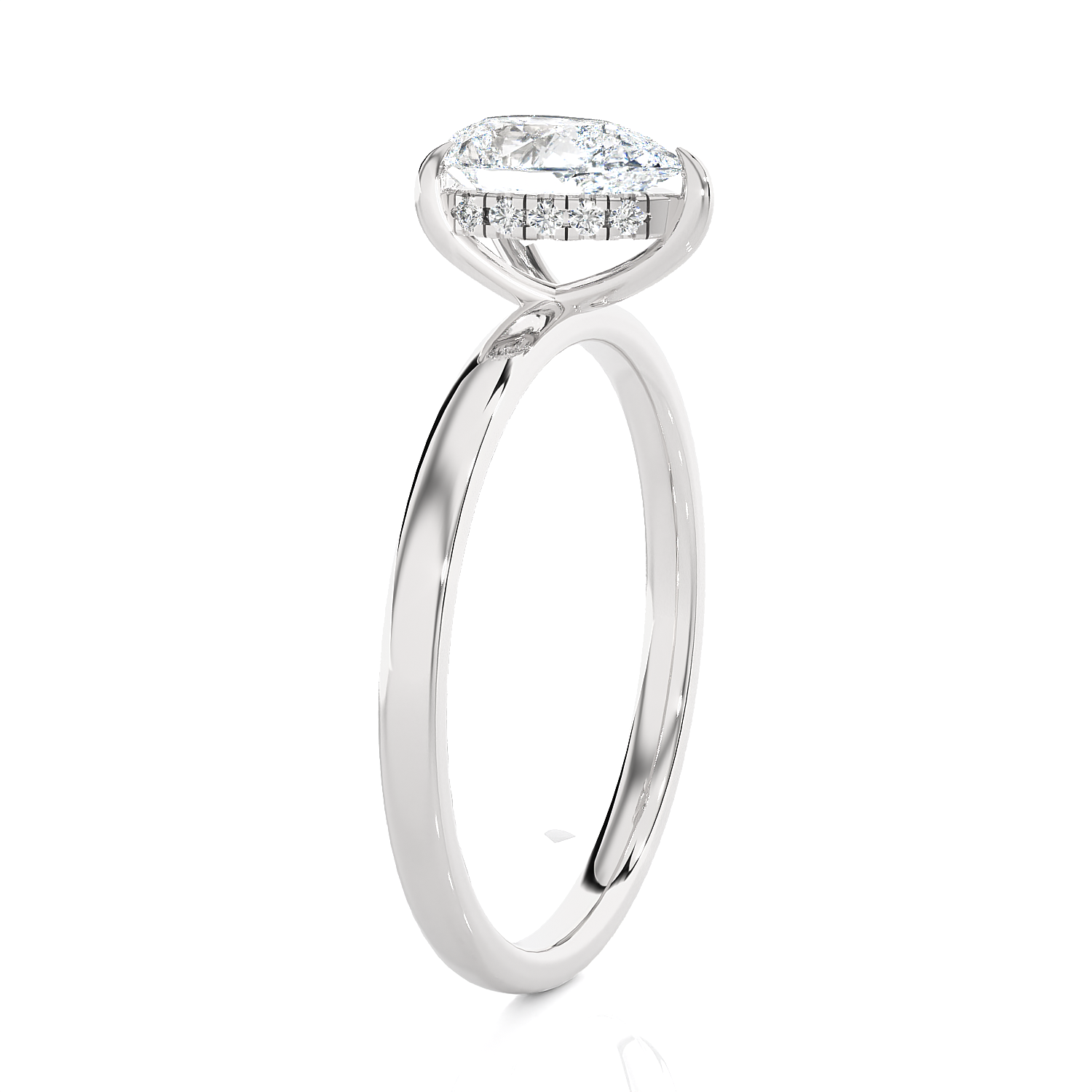 1 ctw Pear-Shaped Lab Grown Diamond Solitaire Engagement Ring