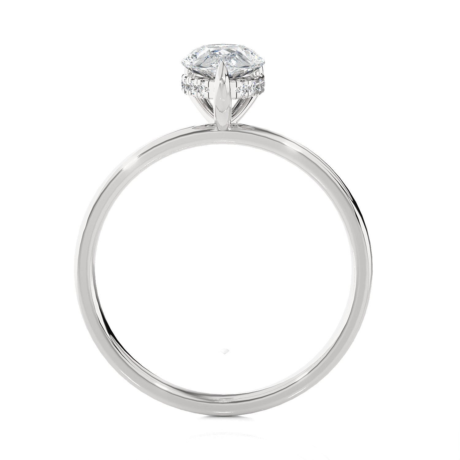1 ctw Pear-Shaped Lab Grown Diamond Solitaire Engagement Ring