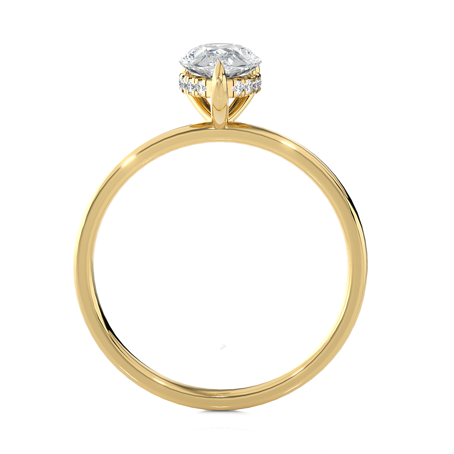 1 ctw Pear-Shaped Lab Grown Diamond Solitaire Engagement Ring