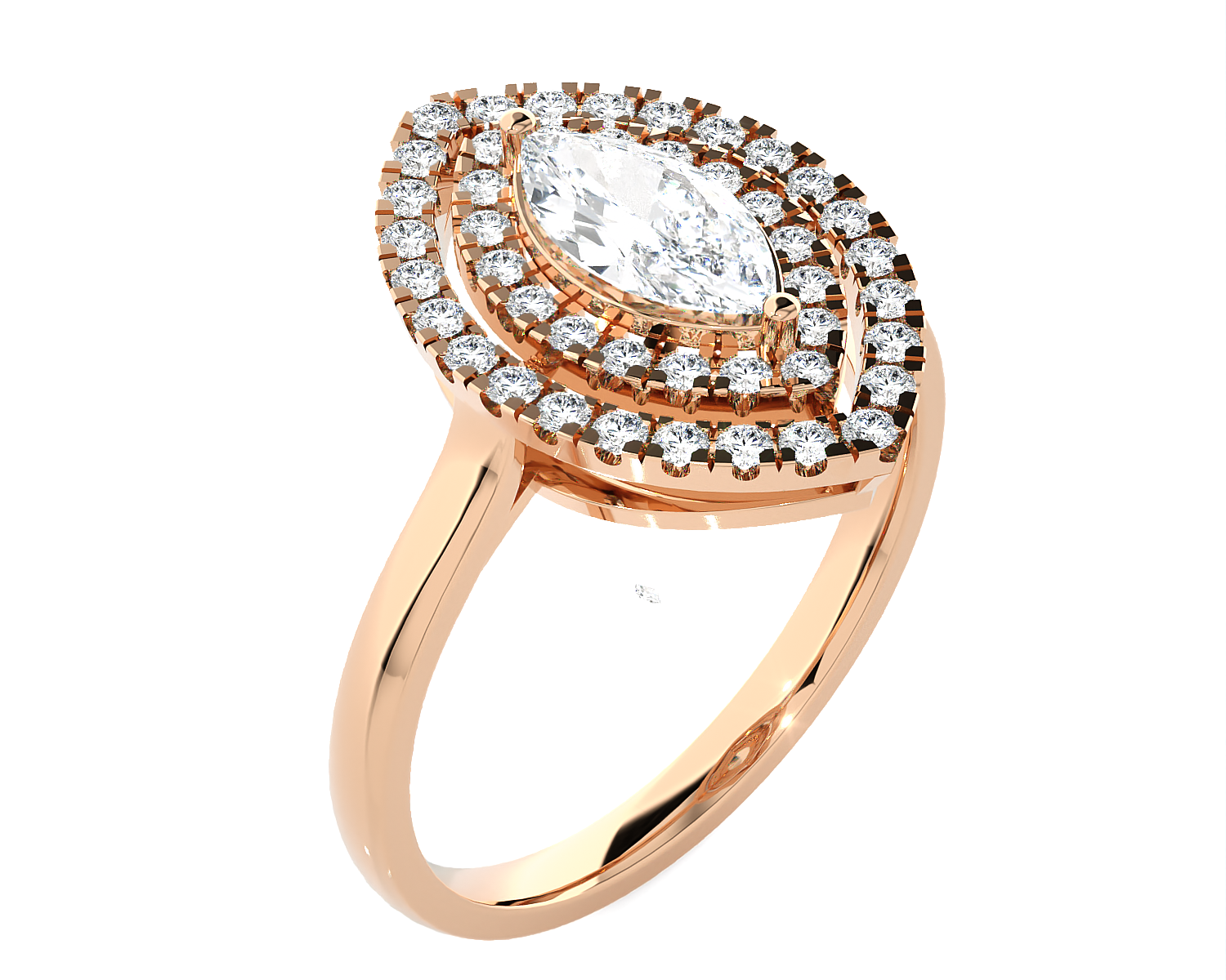 1 ctw Marquise Lab Grown Diamond Halo Engagement Ring