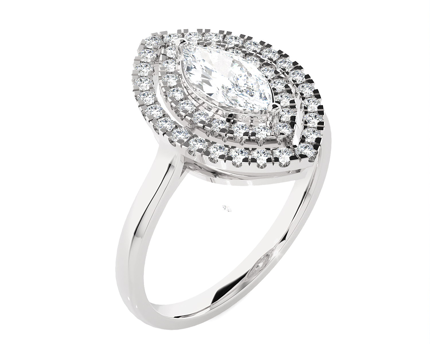 1 ctw Marquise Lab Grown Diamond Halo Engagement Ring