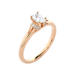 1/2 ctw Oval Lab Grown Diamond Solitaire Engagement Ring