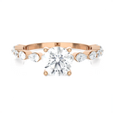 2 1/5 ctw Round Lab Grown Diamond Side Stone Engagement Ring