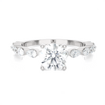 2 1/5 ctw Round Lab Grown Diamond Side Stone Engagement Ring